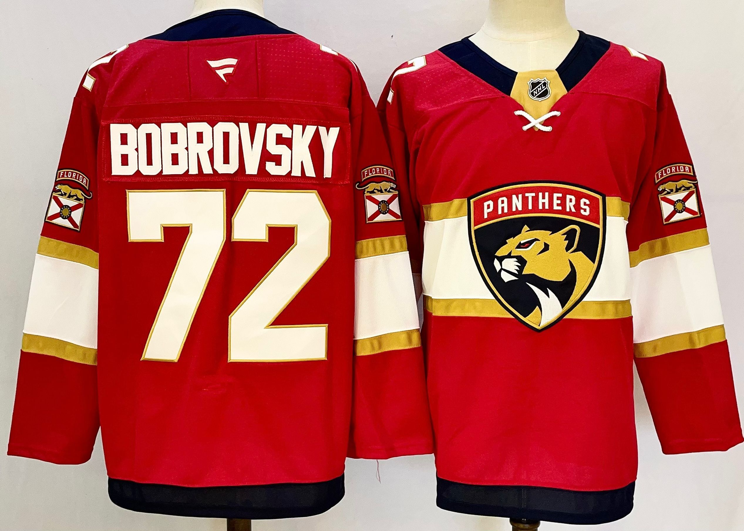 Men Florida Panthers #72 Bobrovsky Red 2026 Adidias NHL Jersey style 001->buffalo sabres->NHL Jersey